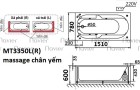 Bồn tắm massage Caesar MT3350L/R (Chân yếm)